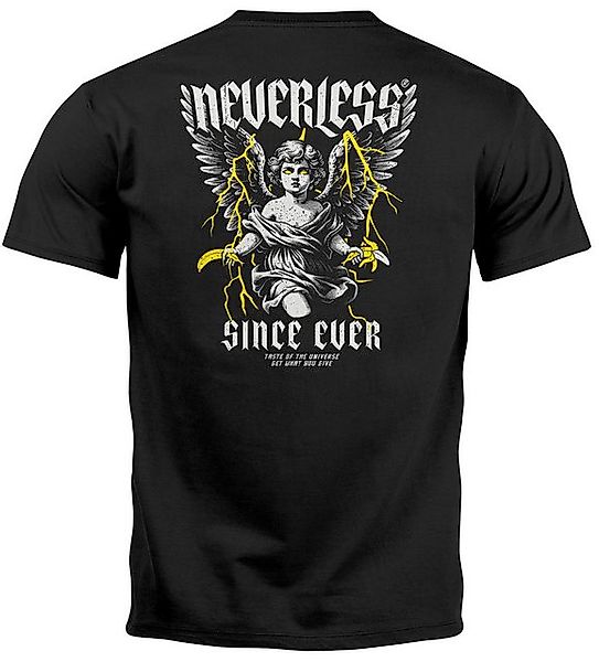 Neverless Print-Shirt Backprint T-Shirt Herren Engel Flügel Spruch Printshi günstig online kaufen