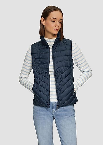 s.Oliver Outdoorjacke Outdoor-Weste Leichte Steppweste mit Stehkragen und P günstig online kaufen