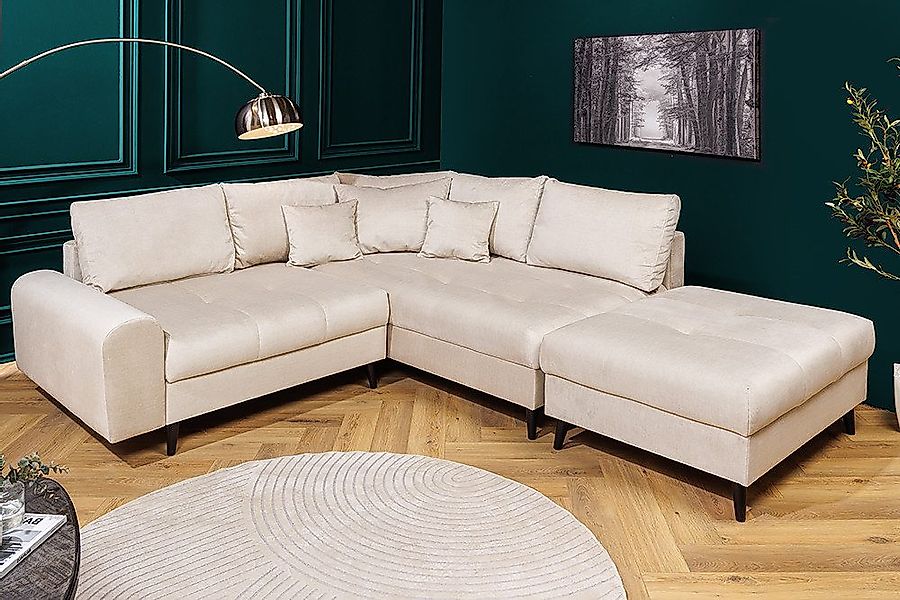 riess-ambiente Ecksofa BELMONT 220cm champagner/ beige günstig online kaufen