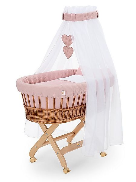 FabiMax Stubenwagen naturbelassen, Komplettset, Musselin & Waffelpiqué, Ink günstig online kaufen