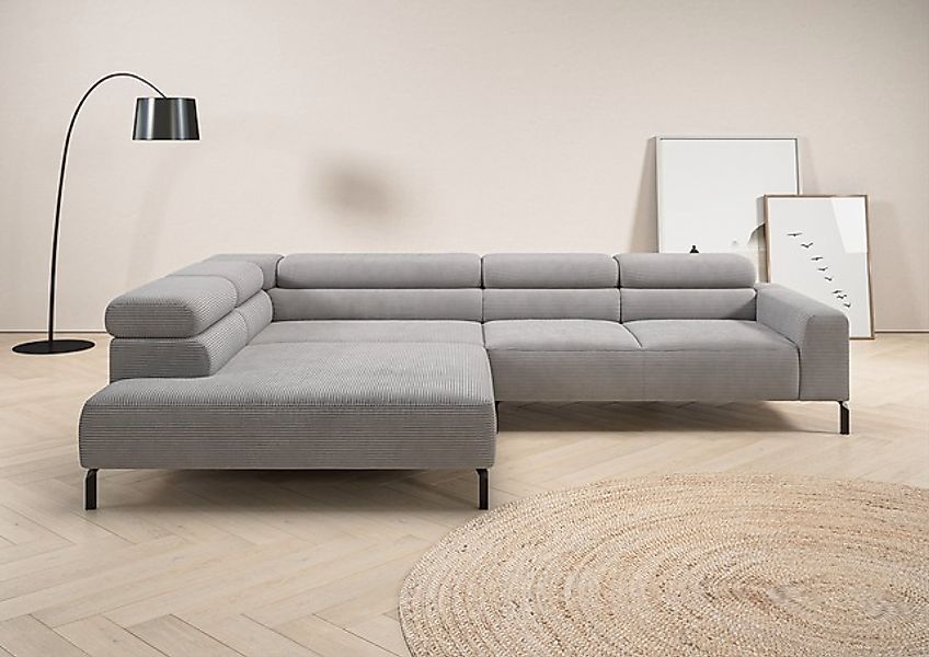Places of Style Ecksofa »Antonelli, L-Form, inkl. Kopfteilverstellung, Brei günstig online kaufen