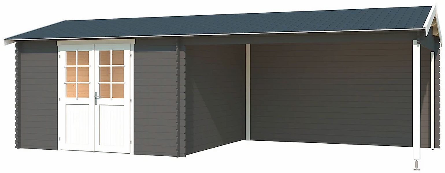 LASITA MAJA Gartenhaus "Amarillo, Carbongrau" mit Anbau günstig online kaufen