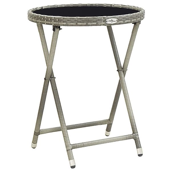 vidaXL Gartentisch Beistelltisch Grau 60 cm günstig online kaufen
