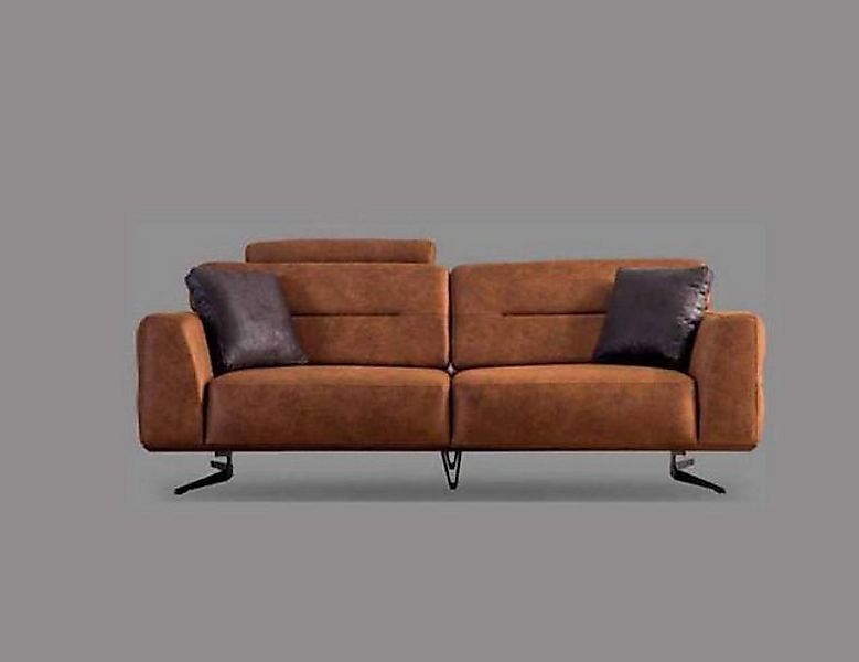 Xlmoebel Chesterfield-Sofa Luxuriöse Wohnzimmer-Sitzgruppe aus braunem Kuns günstig online kaufen