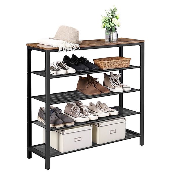 VASAGLE Schuhregal Schuhschrank, Schuhablagen, Metallgestell, Höhe günstig online kaufen