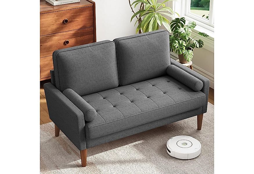 OUNUO 2-Sitzer Sofa 2 Sitzer, Modernes 2er Sofa mit 2 Wurfkissen günstig online kaufen