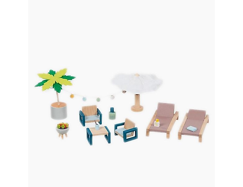 goki Puppenhausmöbel Outdoor Möbel Set Mallorca (packung, 11tlg., set), ein günstig online kaufen