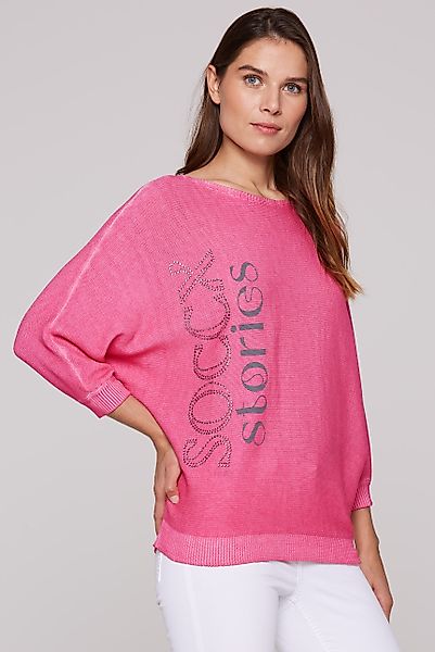 SOCCX Rundhalspullover mit Fledermaus-Ärmeln günstig online kaufen