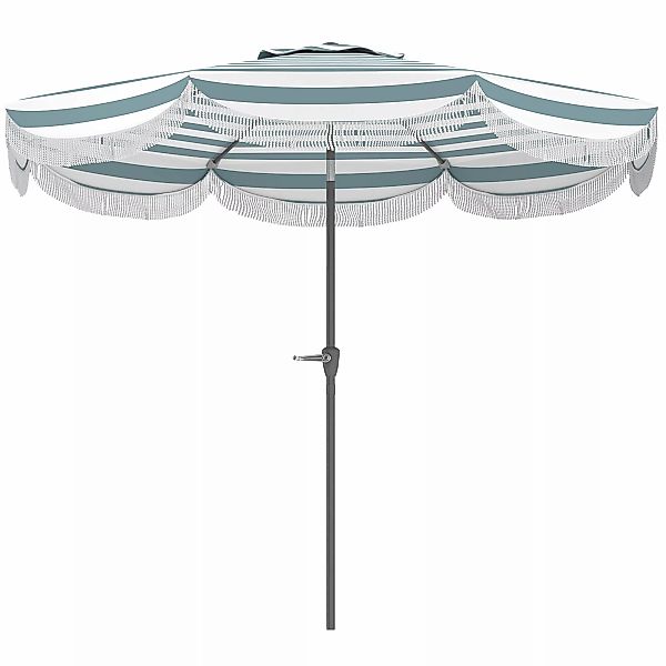 Outsunny Garten Sonnenschirm Outdoor neigbar rund Ø2,7 x 2,4 m gerader Sonn günstig online kaufen