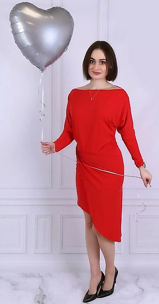Sarcia.eu Minikleid Rotes asymmetrisches Mini-Kleid John Zack L günstig online kaufen