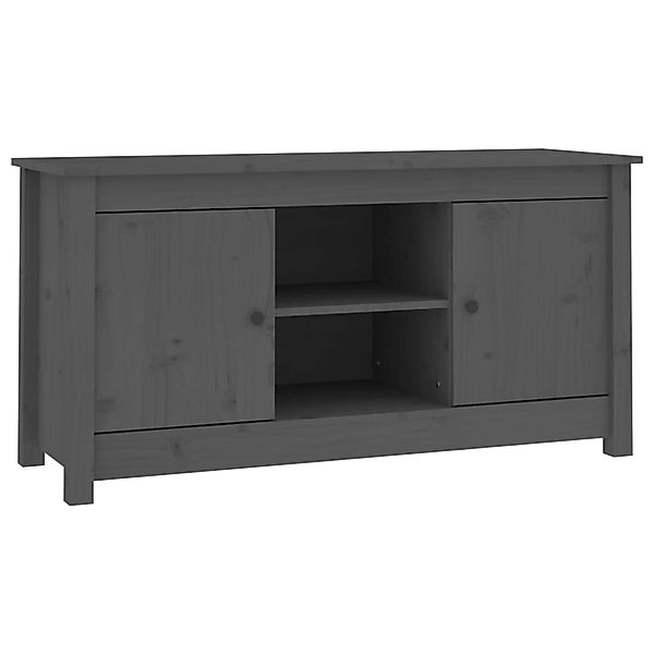 VidaXL TV-Schrank Grau 103x36,5x52 cm Massivholz Kiefür  Modell 4 günstig online kaufen