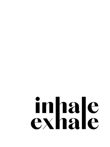 Poster / Leinwandbild - Inhale Exhale No4 günstig online kaufen