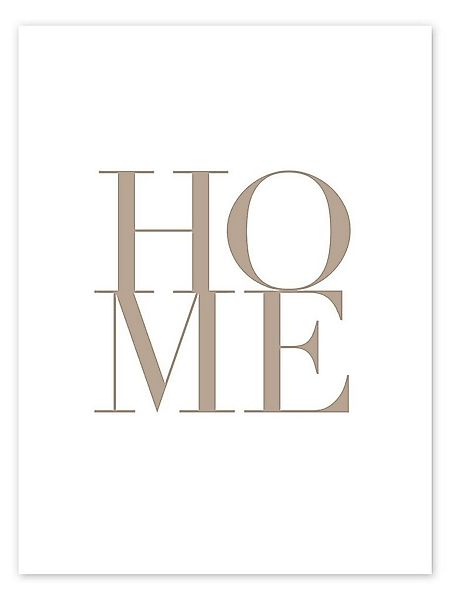 Posterlounge Wandbild HOME I, Typobox, erhältlich als Poster, Leinwandbild, günstig online kaufen