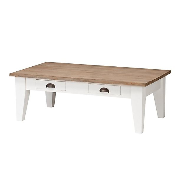 Couchtisch Milton white&natural 130x75x45cm, 130 x 75 x 45 cm günstig online kaufen