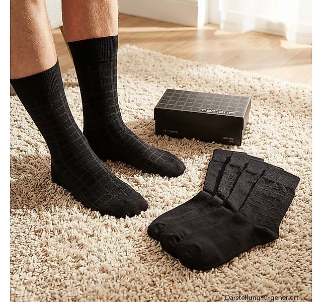 Camano Socken Classic (4-Paar) Herren Business Socken / Strümpfe mit Softbu günstig online kaufen