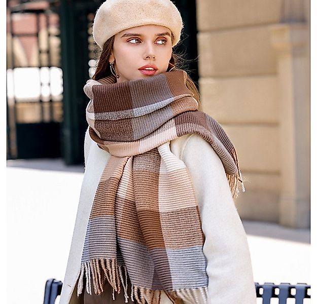 XDeer Modeschal Modeschal Damen Schal,Winter Schal Poncho Karo, Damen Halst günstig online kaufen