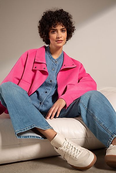 SENSES.THE LABEL Kurzjacke mit verstellbaren Druckknopfriegeln günstig online kaufen