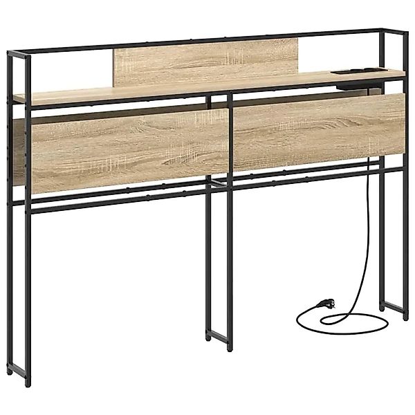 vidaXL Stauraum-Kopfteil mit Regal Sonoma-Eiche 120 cm Holzwerkstoff 859631 günstig online kaufen