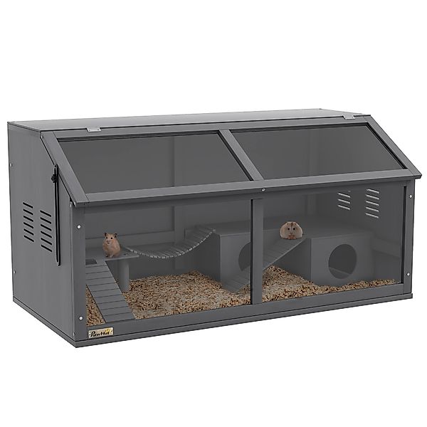 PawHut Kleintierkäfig 100cm Nagerhaus, Kleintierstall, Spielhaus, günstig online kaufen