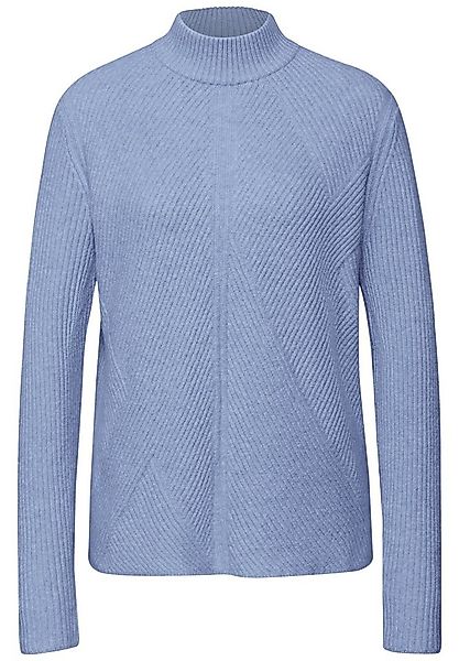 STREET ONE Stehkragenpullover mit dezentem Strukturmuster günstig online kaufen