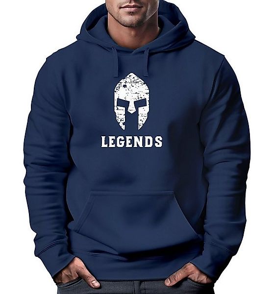 Neverless Hoodie Hoodie Herren Legends Sparta Spartaner Helm Neverless günstig online kaufen