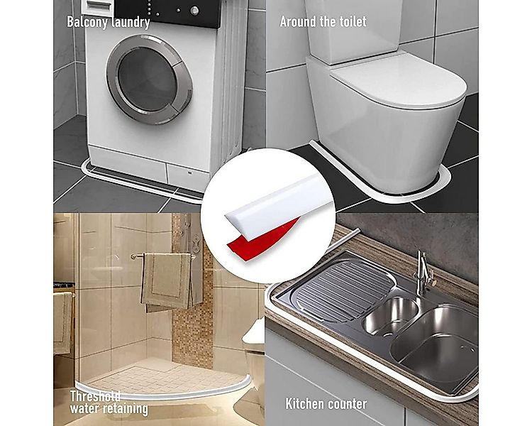 Auledio Abschlussleiste Selbstklebend Schwallschutzleiste Dusche Begehbare günstig online kaufen