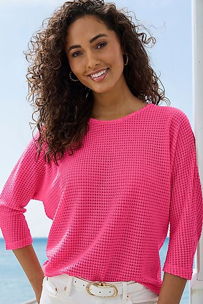 Vivance Langarmshirt mit modischer Waffelstruktur aus günstig online kaufen