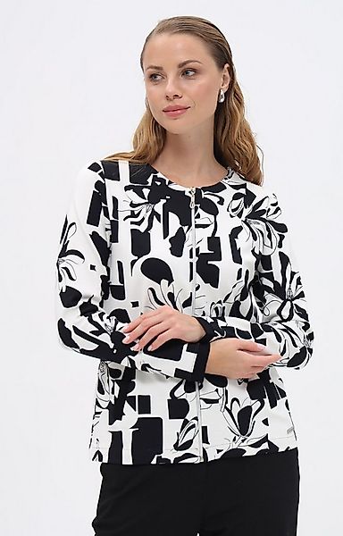 Passioni Blouson Reißverschlussjacke mit grafischen Textmustern günstig online kaufen