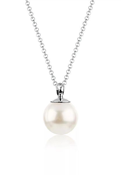 Nenalina Perlenkette "Muschelkernperle Perlen-Anhänger Rund 925 Silber" günstig online kaufen