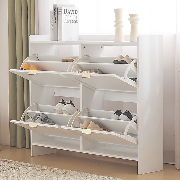 OKWISH Schuhschrank mit 4 Fächer (Schuhregal, günstig online kaufen