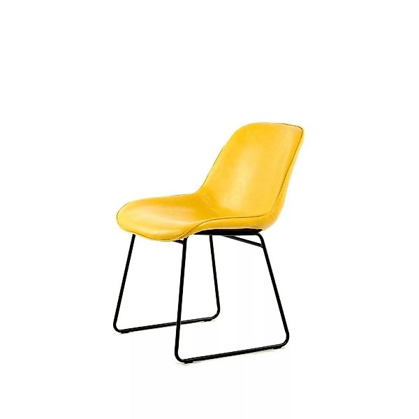 MeGusta Moderner Stuhl 2er-Set Gelb Polsterstuhl Esszimmerstuhl Mara günstig online kaufen