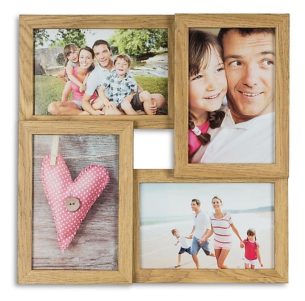 Levandeo® Bilderrahmen Collage, levandeo Bilderrahmen Collage 28x28cm 4 Fot günstig online kaufen
