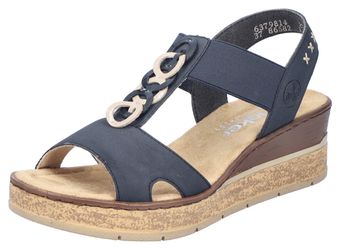 Rieker Keilsandalette Sommerschuh, Sandale, Plateausandale mit Gummizug für günstig online kaufen