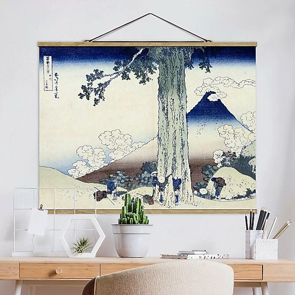 Stoffbild Kunstdruck mit Posterleisten - Querformat Katsushika Hokusai - Mi günstig online kaufen