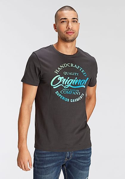 AJC T-Shirt kurzärmelig, schmaler Schnitt, bedruckt günstig online kaufen