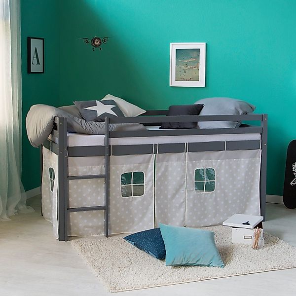 Homestyle4u Hochbett 90x200 cm Weiß mit günstig online kaufen