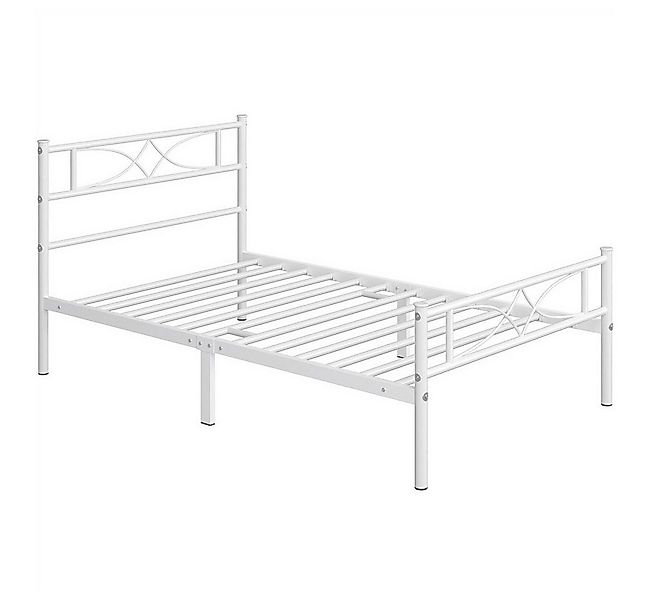 Yaheetech Metallbett Bettgestell, Bettrahmen mit Kopfteil Gästebett mit Lat günstig online kaufen