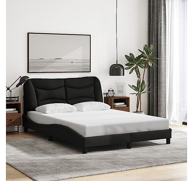 furnicato Bettgestell ohne Matratze "Hvar" Schwarz 120x200 cm Stoff (1-tlg) günstig online kaufen