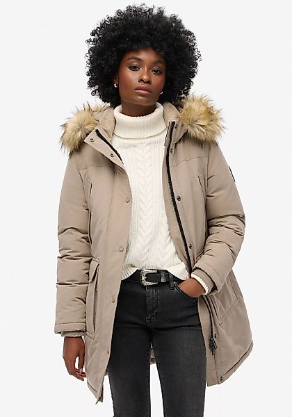 Superdry Steppjacke "EVEREST FAUX FUR PARKA JACKET", mit Kapuze günstig online kaufen