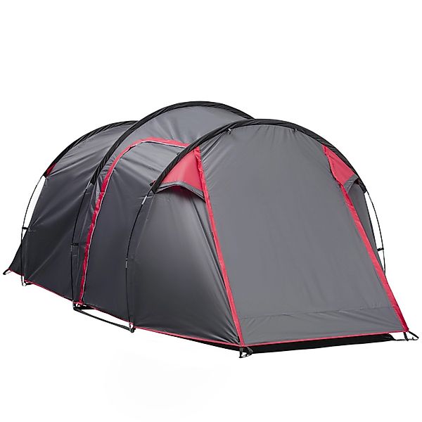 Outsunny Campingzelt Polyester PE Dunkelgrau 426L x 206B x 154H cm günstig online kaufen