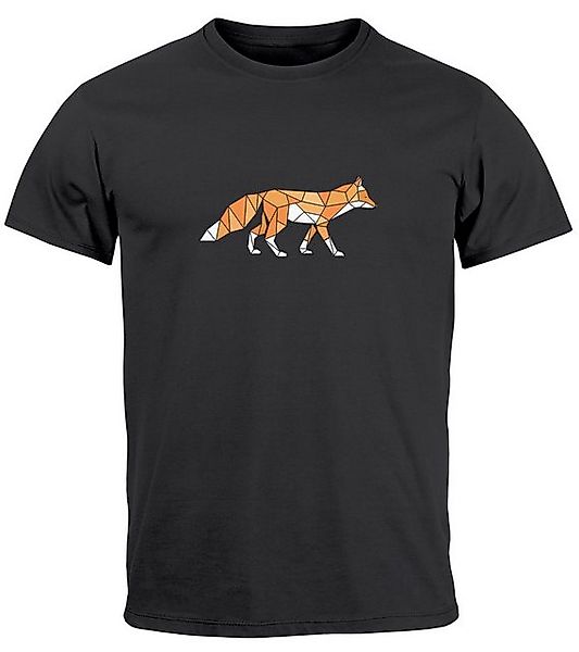 Neverless Print-Shirt Herren T-Shirt Aufdruck Fuchs günstig online kaufen
