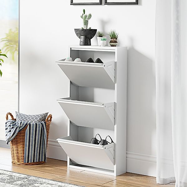 en.casa Schuhschrank »Sokndal« mit 3 Klappen günstig online kaufen