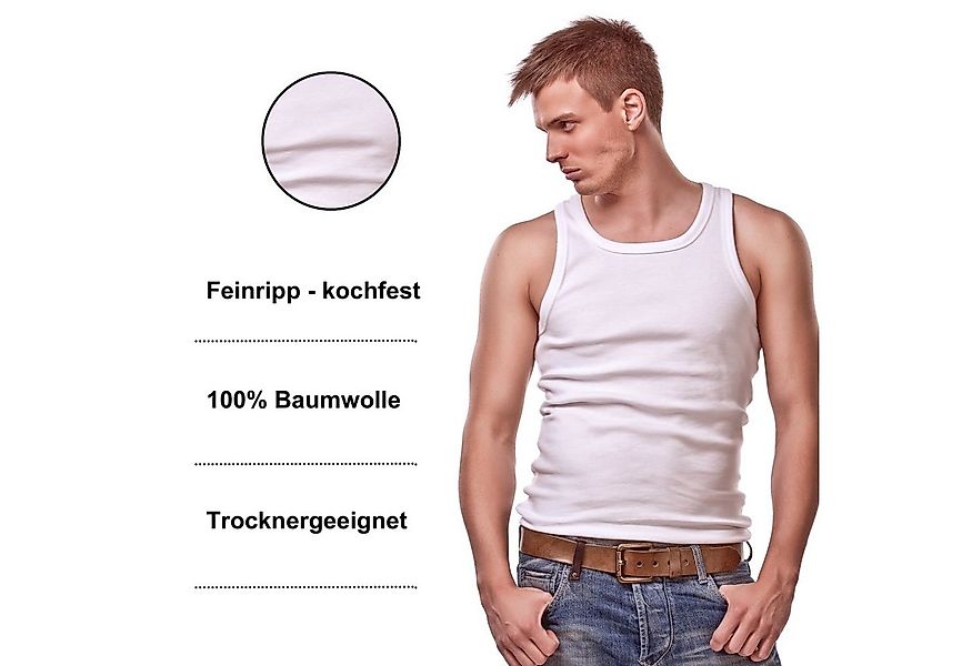 Cocain underwear Unterhemd Herren glatt weiss Feinripp kochfest trocknergee günstig online kaufen