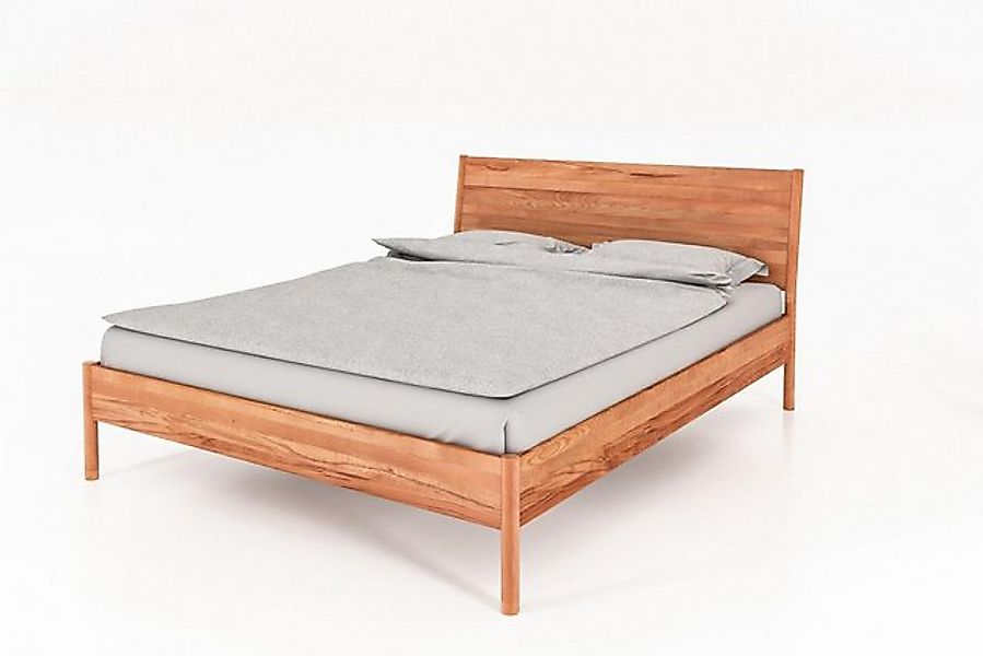 Natur24 Einzelbett Bett Zola 1 Kernbuche massiv 90x200 mit Holzkopfteil und günstig online kaufen