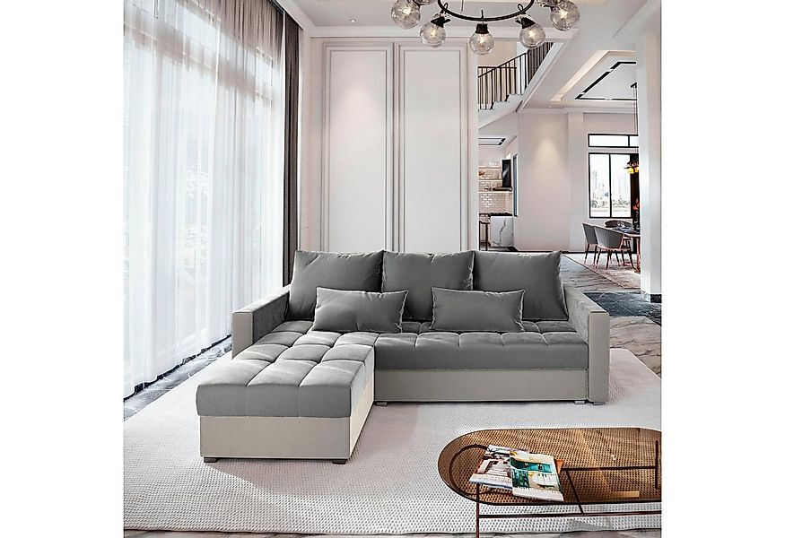 Masseno Ecksofa KOS PIK mit Schlaffunktion L-Form, Sofa mit Bettkasten günstig online kaufen