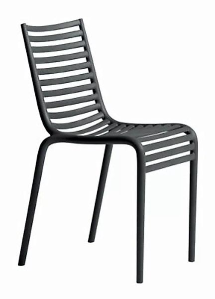 Stapelbarer Stuhl PIP-e Green plastikmaterial grau - Driade - Grau günstig online kaufen