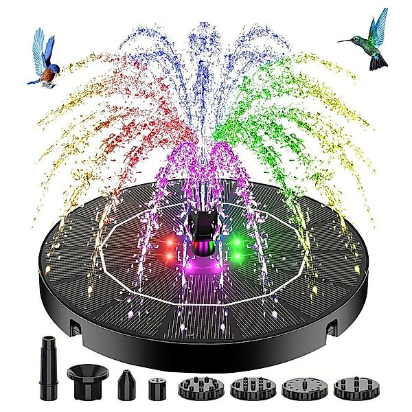 RWEUOQ Gartenbrunnen Gartenbrunnen LED Solar Springbrunnen günstig online kaufen