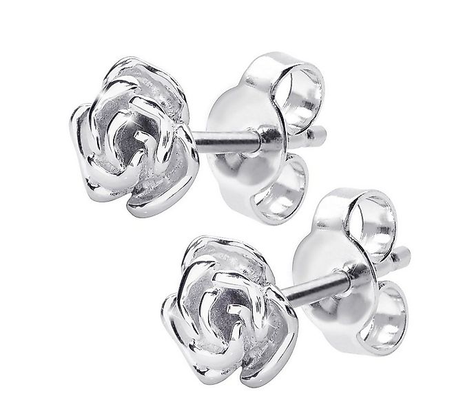 Materia Paar Ohrstecker Damen Ohrringe Rosen / Blüten SO-48, 925 Sterling S günstig online kaufen