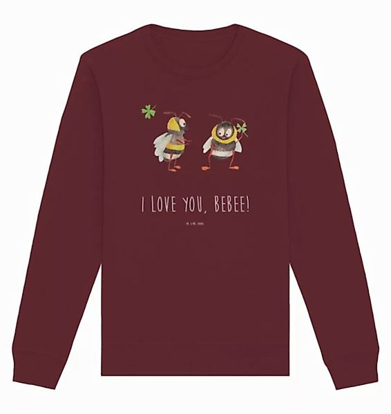 Mr. & Mrs. Panda Longpullover Bienen Paar Größe XS - Burgundy - Geschenk, H günstig online kaufen