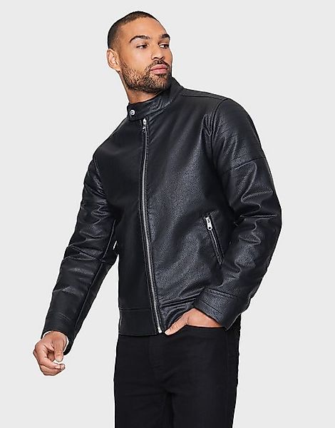 Threadbare Lederjacke Hawker im klassischen Design günstig online kaufen